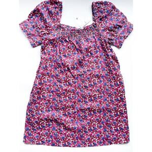 NWT Women's J.Crew Afternoon Linen Dress in Berry Floral Size Large